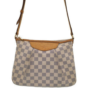 Louis Vuitton Damier Azur White Siracusa Shoulder Bag